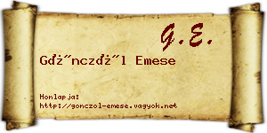 Gönczöl Emese névjegykártya